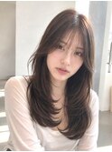 韓国レイヤー／シースルーバング／韓国前髪