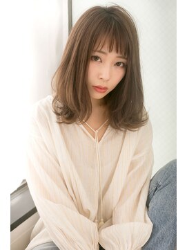 モッズ ヘア 西宮店(mod's hair) 伸ばしかけ大人フェミニンボブ　シースルーバングで可愛く　森脇