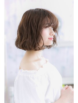 ヘアアンドビューティー ミック(Hair & Beauty miq) アシンメトリー＆重めスタイルのフェミニンボブb