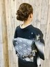 【電話予約】ヘアーセット+訪問着の着付け  ￥13750→￥12990