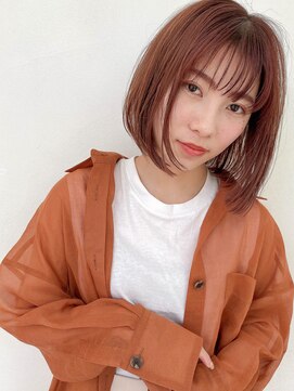 コカブ 本山(KOCHAB) テラコッタベージュ/シースルーバング[カット/ボブ/ボブカット]