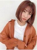 テラコッタベージュ/シースルーバング
