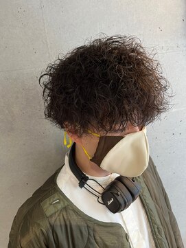 メンズサロンドットリアン(dot. lien) マッシュスパイラルパーマ刈り上げプードルパーマ強めパーマ