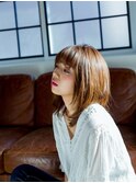 大人愛されそとはねボブ☆セクシーブラウンベージュミディアム