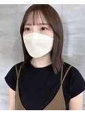 切りっぱなしボブ/アースカラー