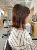 切りっぱなしロブ×オレンジブラウン