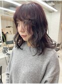 【大名店　江藤】ブリーチなしダブルカラー　ラベンダーブラウン