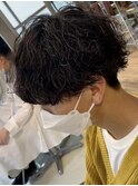 メンズパーマスパイラルパーマツイストパーマ波巻きパーマウルフ