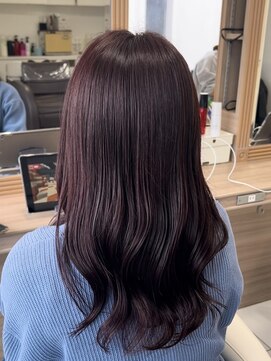 アッシュ 鶴ヶ峰1号店(Ash) 【ブリーチなし】カシスピンク　【横浜/鶴ヶ峰/艶カラー】