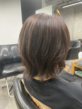 シェル 吉祥寺(shell) グレージュカラー/ボブウルフ/黒髪/ココアベージュ