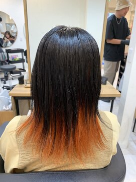 エリス ウメダ(Eliss umeda) インナーカラー×オレンジ