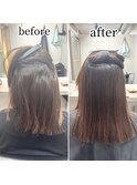 【立川】あまり痛ませない縮毛矯正【髪質改善】
