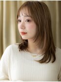 イヤリングカラー艶髪顔回りレイヤーカットTc3大宮20代30代40代