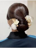 ヘアセット お団子ヘア タイト 和装ヘア アップスタイル