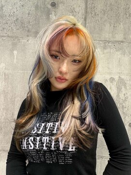 ワンズオゼ 渋谷(ONE's oze) ハイトーン/ダブルカラー/大人ガーリー/ダークアッシュ/似合わせ