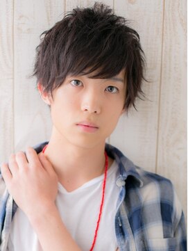 モッズヘア メン 新所沢店(mod's hair men) 学生清潔感ダークアッシュくせ毛風無造作メンズショートd新所沢