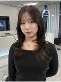 【大人韓国】ハイレイヤー/アッシュグレージュ/前髪/髪質改善