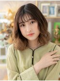 グラデーション/ダークブラウン/アッシュベージュ/ゆるふわg