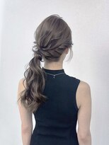 銀座新橋着付けヘアセットサロン［N］&nbsp;サイドポニーテール/編み込み/結婚式/ヘアセット/銀座/新橋/東京