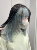 水色インナーカラー