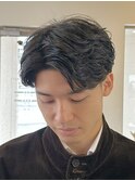 メンズ/センターパート/似合わせカット／ニュアンスパーマ