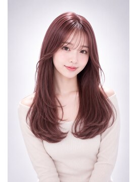 エートス(ethos) 三好市美容室 韓国風チェリーレッドロング