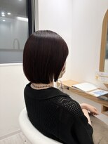 アドラーブル ココロ 新潟(adorable CoCoLo) レイヤー前髪ピンクベージュエモージュインナーグレージュ
