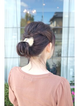 モカ ヘアーデザイン(moca HAIR DESIGN) 編み込みしたアレンジ