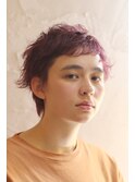 無造作pinkショート