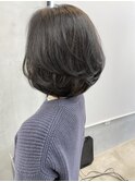 アッシュグレージュ＋レイヤーボブ