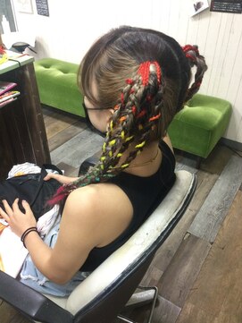 ヘアースペース 練馬店(hair space COCO) ブレイドに編み込みエクステ入り