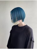 【ブリーチオンカラー】ターコイズブルー グラボブ