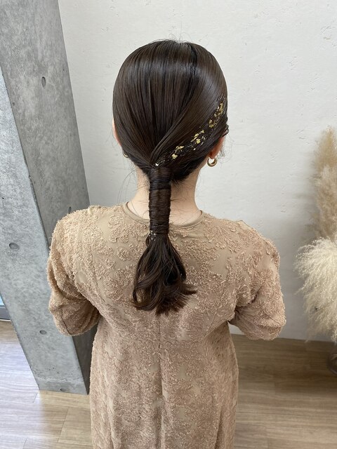 箔付きタイトヘアアレンジ/大宮東口タイトヘアアレンジ