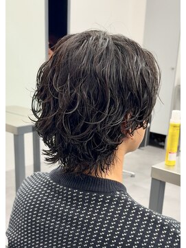 ノイセル 心斎橋(Noisyle) サーフカール×センターパート×海外ヘア×黒髪