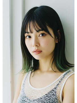 オリノ(olino) 【olino】艶ハイトーン20代30代☆インナーカラーライムグリーン