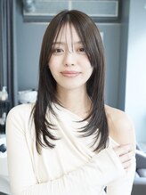 オルセン ディービーエー バルーンヘアー(OLSEN D.B.A BALLOON HAIR) ハイレイヤー/ロング/20代/30代/顔周り/オリーブベージュ/透明感