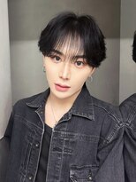 アイティーバイアルバム 松戸店(IT by ALBUM)&nbsp;ブルーブラックフェザーパーマサーフカール_F20827