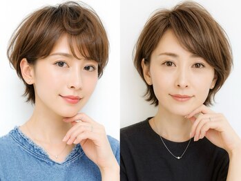 ゲイン(Gain)の写真/大人女性特有の髪のお悩みに合わせたショートカット×白髪ぼかしが人気◇覚王山/本山/今池からも多数ご来店