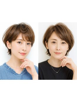 大人女性特有の髪のお悩みに合わせたショートカット×白髪ぼかしが人気◇覚王山/本山/今池からも多数ご来店