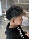 メンズパーマツイストスパイラルフェザーパーマ眉毛