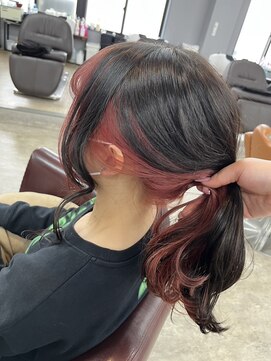 リシャルム 新保店(Re charme) 【さりげなく映える】レッドインナーカラー