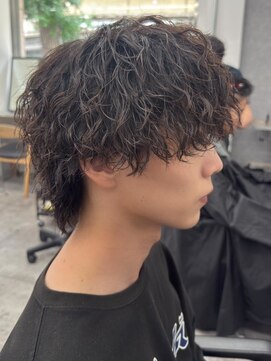 エルマーク 松山(L-MARK) メンズウルフ/men's/スパイラルパーマ/波巻き/ツイスパ