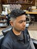 【平日限定】men'sカット+アイロンパーマ【眉カット込み】<理容室>