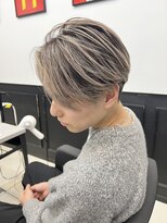 メンズラピス 栄店(Men's Lapis) メンズバレイヤージュセンターパートテーパーフェード