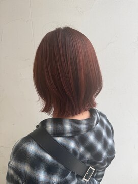 ジュエ ヘアー デザイン(Jue hair design) 夏カラー/ピンクオレンジ/ピンクブラウン/ボブレイヤー/知立