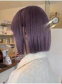 ボブ　ラベンダーグレージュ　ラベンダーボブ　ボブ指名No1