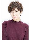 ショートボブ/20代/30代/40代/ワンカール/くびれヘア/小顔