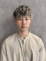 フジヤマバーバーショップ アジト(FUJIYAMA BARBER SHOP ajito)&nbsp;ハイライト×束感メンズマッシュ メンズ/明石/西明石/大久保