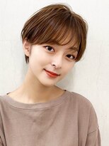 モアナ バイ バルコニー 勝どき店(MOANA by BalcoNY)&nbsp;小顔ショート/シースルーバンク/シルキーベージュ/ショート