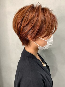 シャムオーツー 国分寺(CHAM:O2) ハンサムショート×ダブルカラーオレンジ